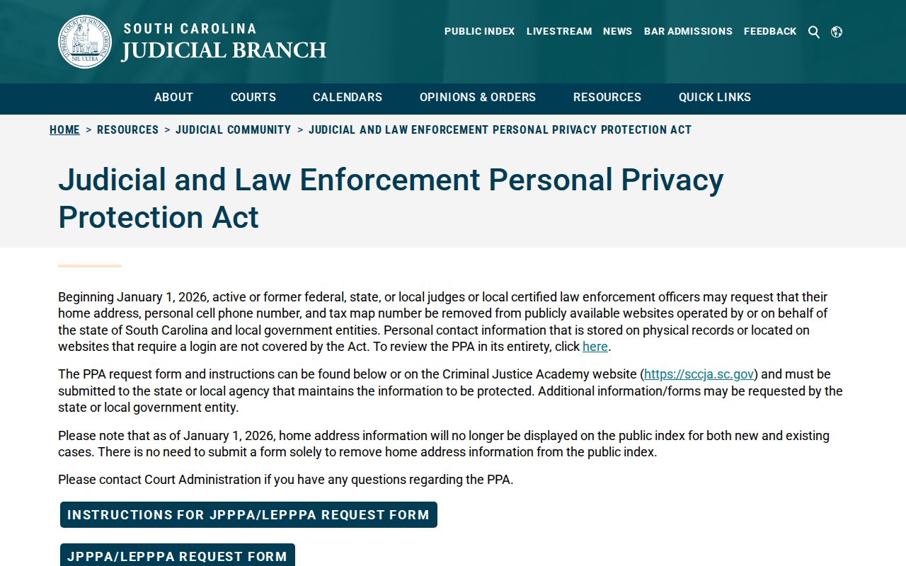 Spartanburg neighbors source for judicial and law-enforcement privacy protections